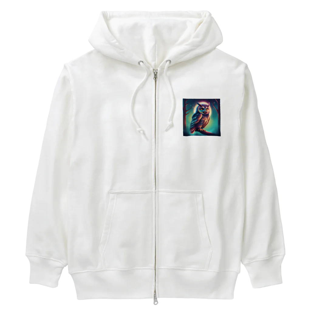 OWIの幸運 ふくろう  グッズ Heavyweight Zip Hoodie