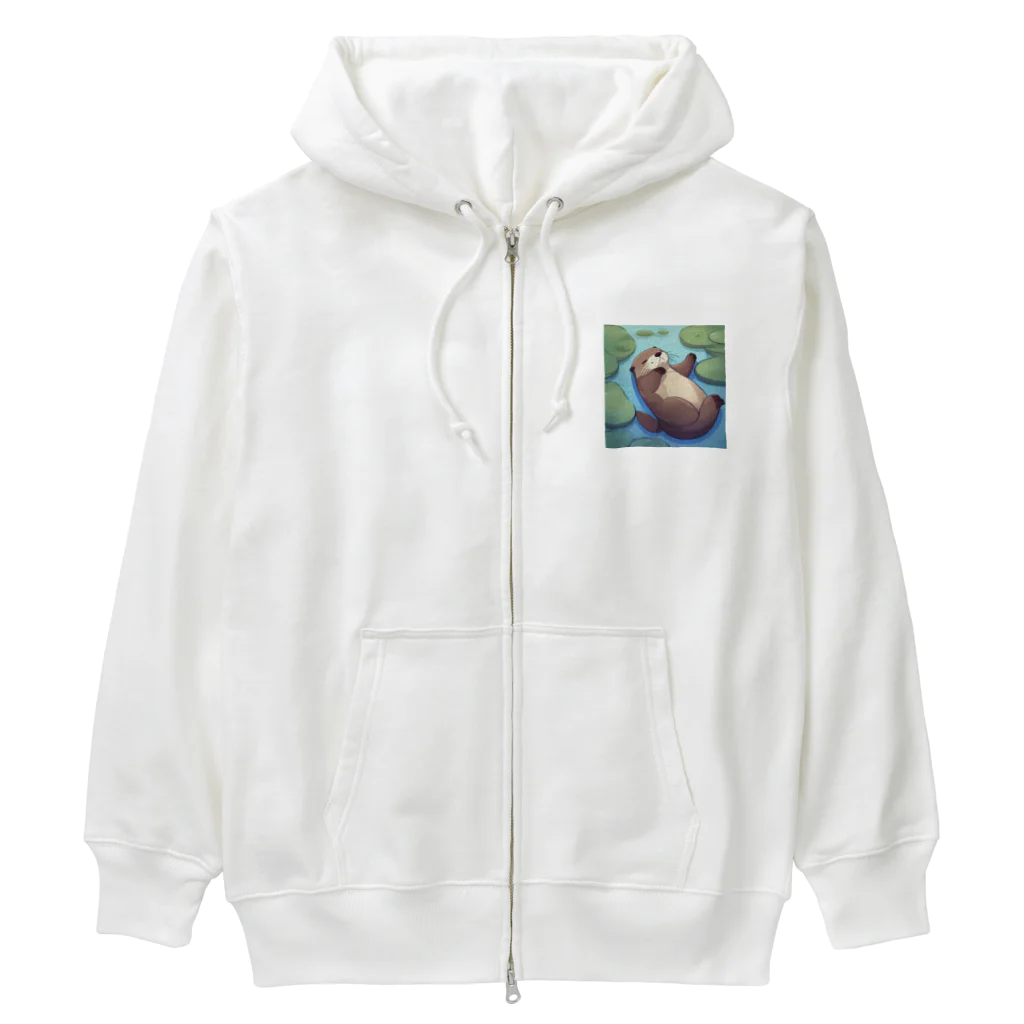 TADの部屋のフニャフニャカワウソくん Heavyweight Zip Hoodie