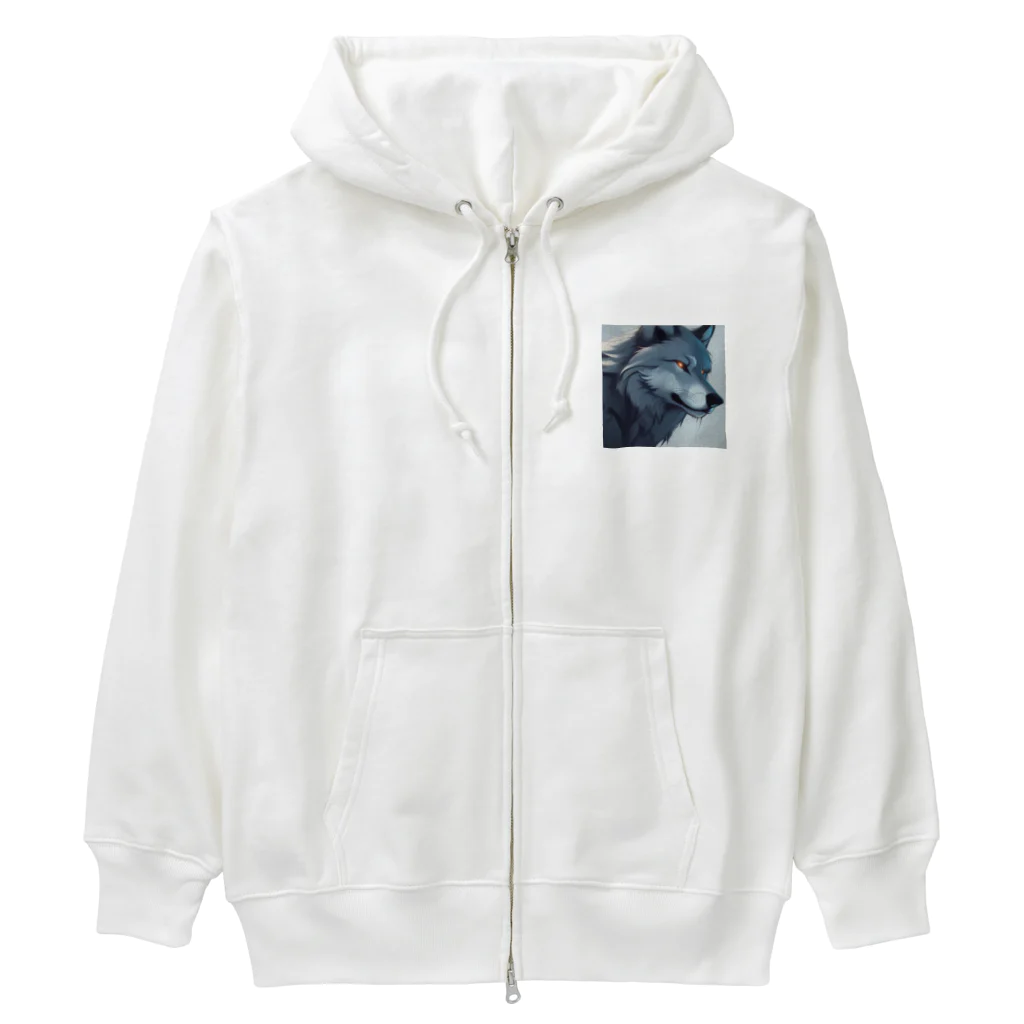 海坊主のグレイウルフ Heavyweight Zip Hoodie