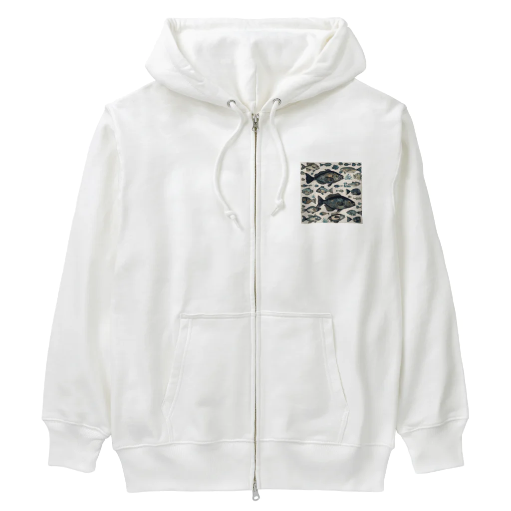 かずのこの魚グッズ Heavyweight Zip Hoodie