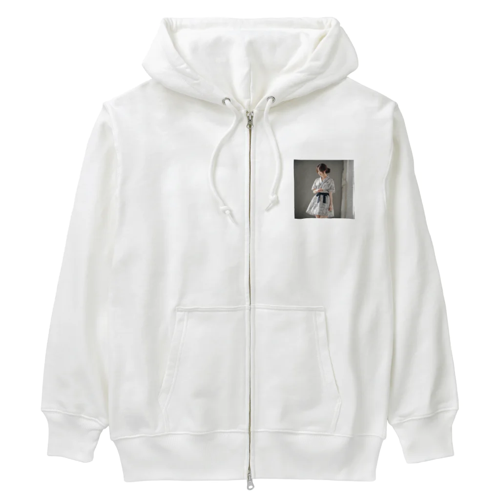 yusuke.shop1の物思いにふける女の子 Heavyweight Zip Hoodie