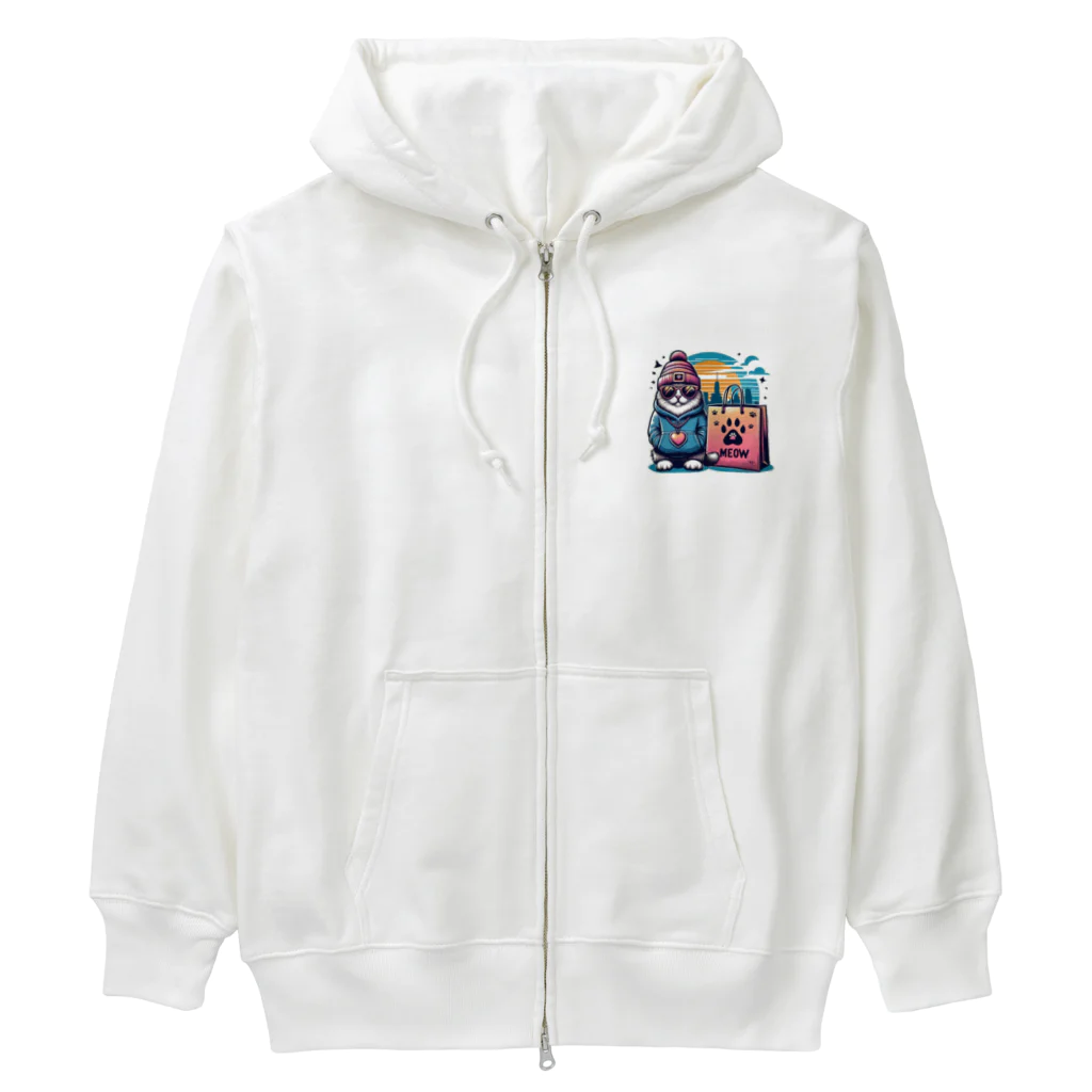 PaletteProdigyの猫のシティライフ Heavyweight Zip Hoodie