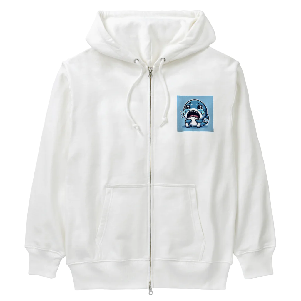 ryoの店の泣き虫シャーク Heavyweight Zip Hoodie