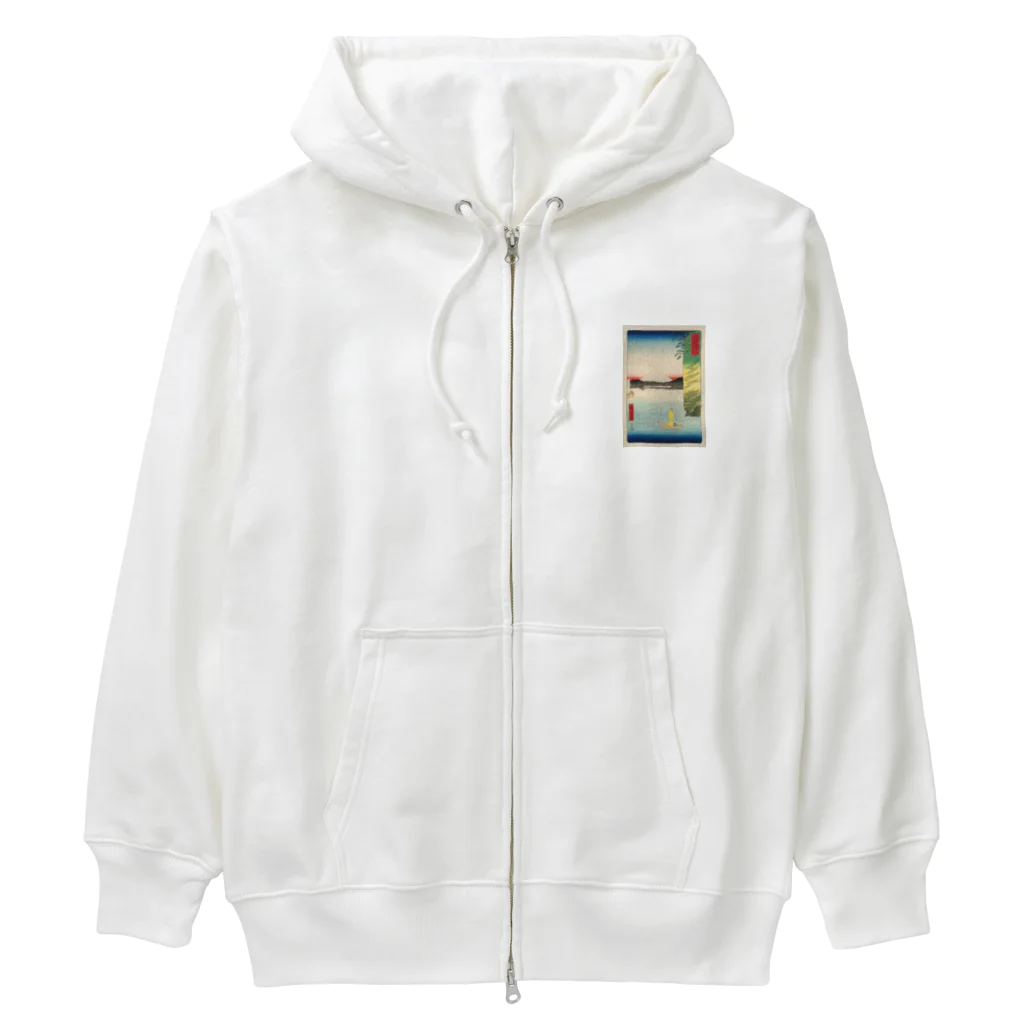 浮世絵屋の広重「冨二三十六景⑯　武蔵本牧のはな」歌川広重の浮世絵 Heavyweight Zip Hoodie