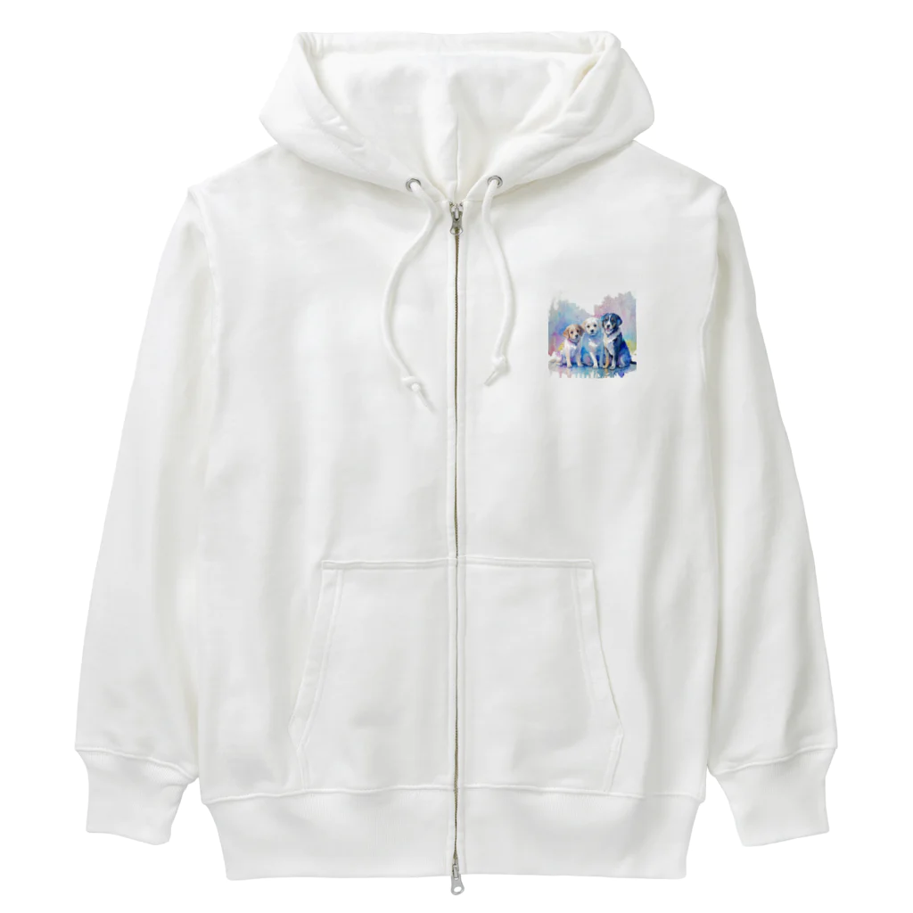 3tomo6's shopのラブラドルレトリバー 3兄弟 Heavyweight Zip Hoodie