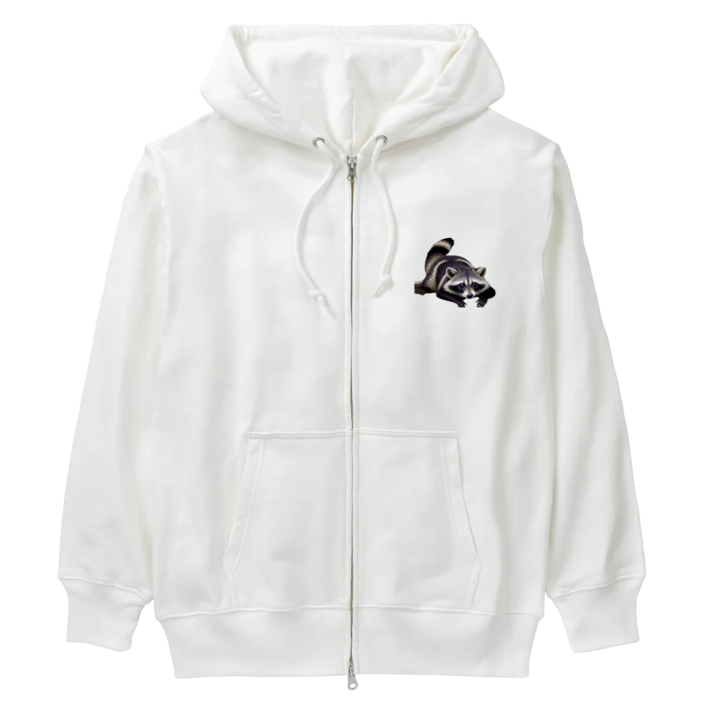 AI イラスト工房の平伏あらいぐま Heavyweight Zip Hoodie