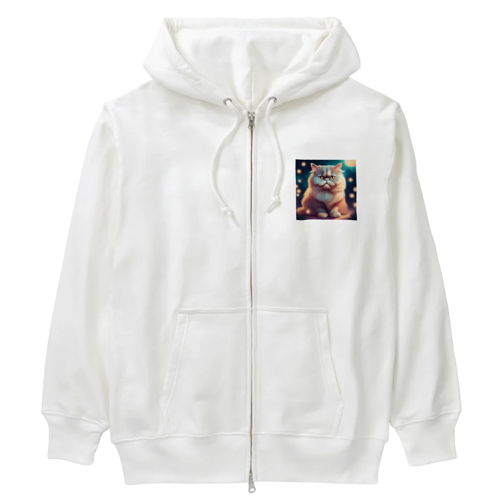 レモングラスのごきげんなペルシャ猫 Heavyweight Zip Hoodie