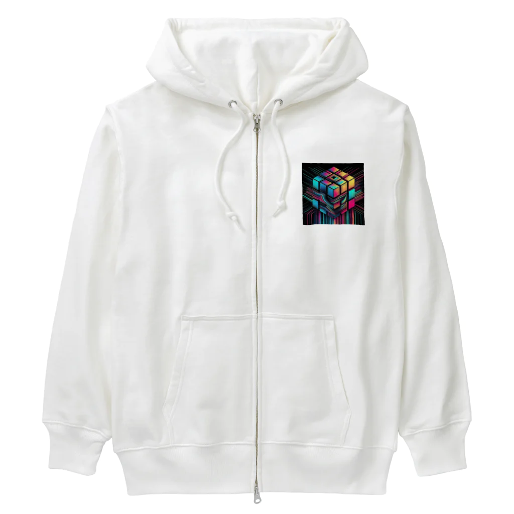 レモングラスの"頭脳磨きの旅: キューブ・パズルの挑戦" Heavyweight Zip Hoodie