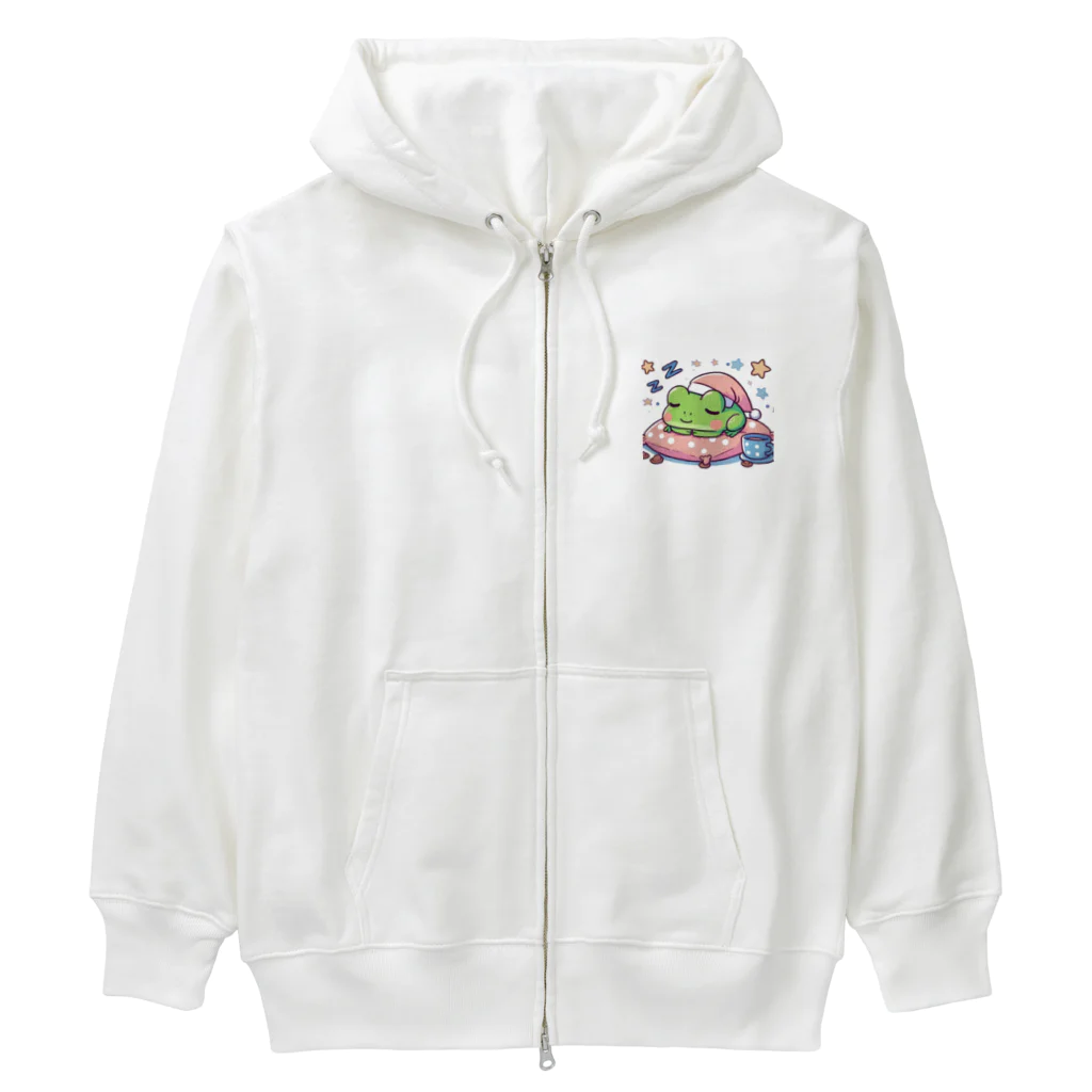 Shiba_IncのSleeping frogs(熟睡する蛙) Heavyweight Zip Hoodie