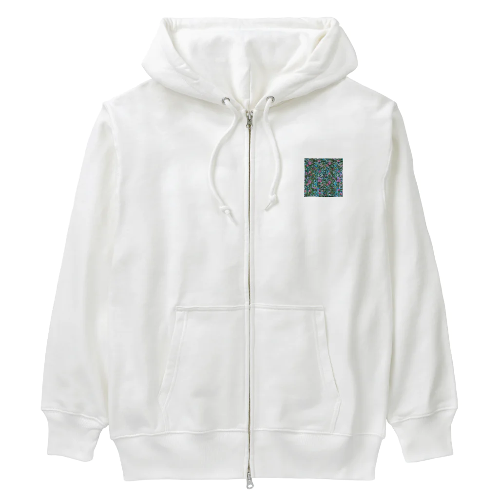 okura-hのおばあちゃんの柄シャツ Heavyweight Zip Hoodie