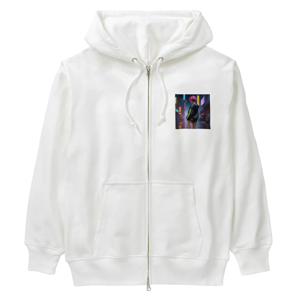 shiba9のCyber Girl Heavyweight Zip Hoodie