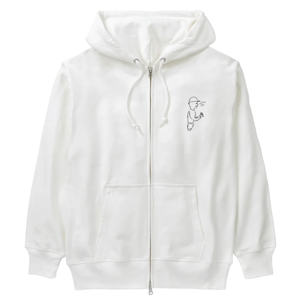 コンビニ行く程度屋の働らくお兄さん Heavyweight Zip Hoodie