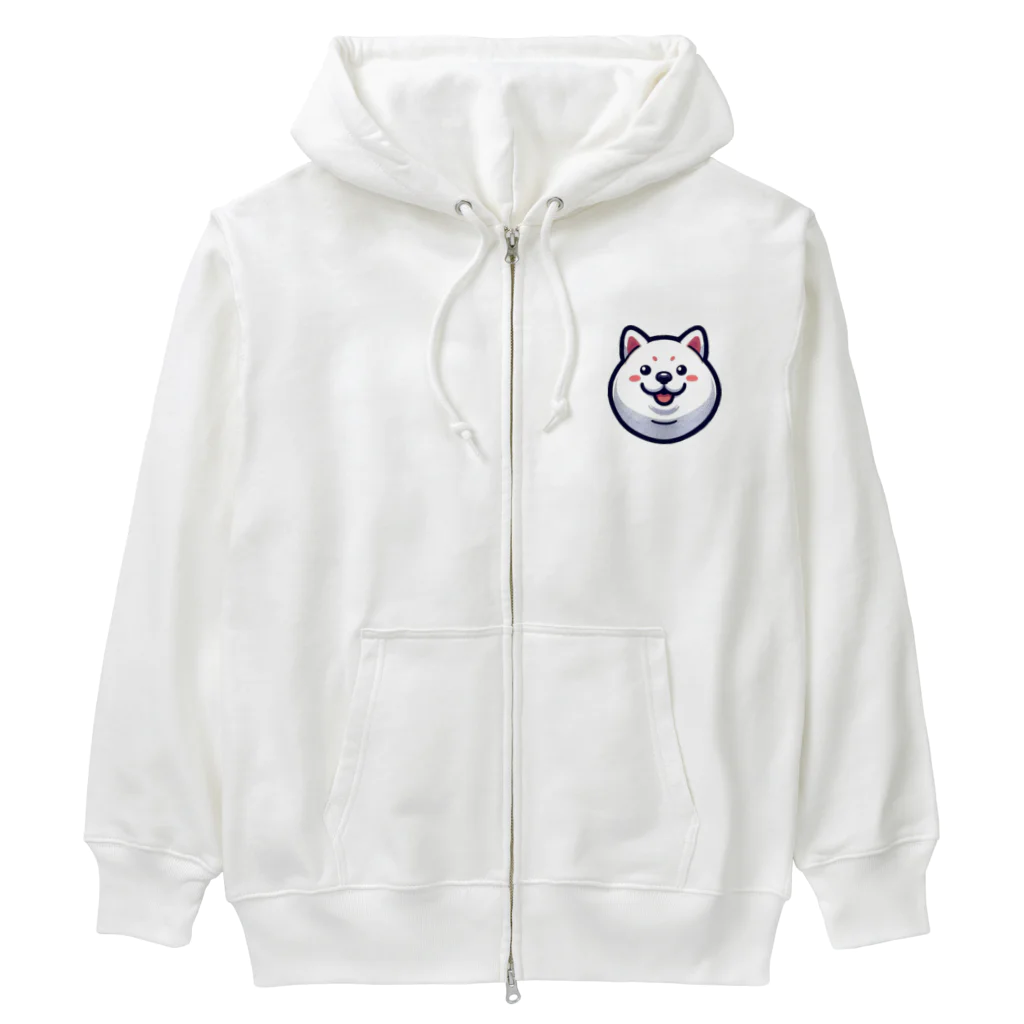 excitekonnoの丸顔シリーズ柴犬バージョン Heavyweight Zip Hoodie