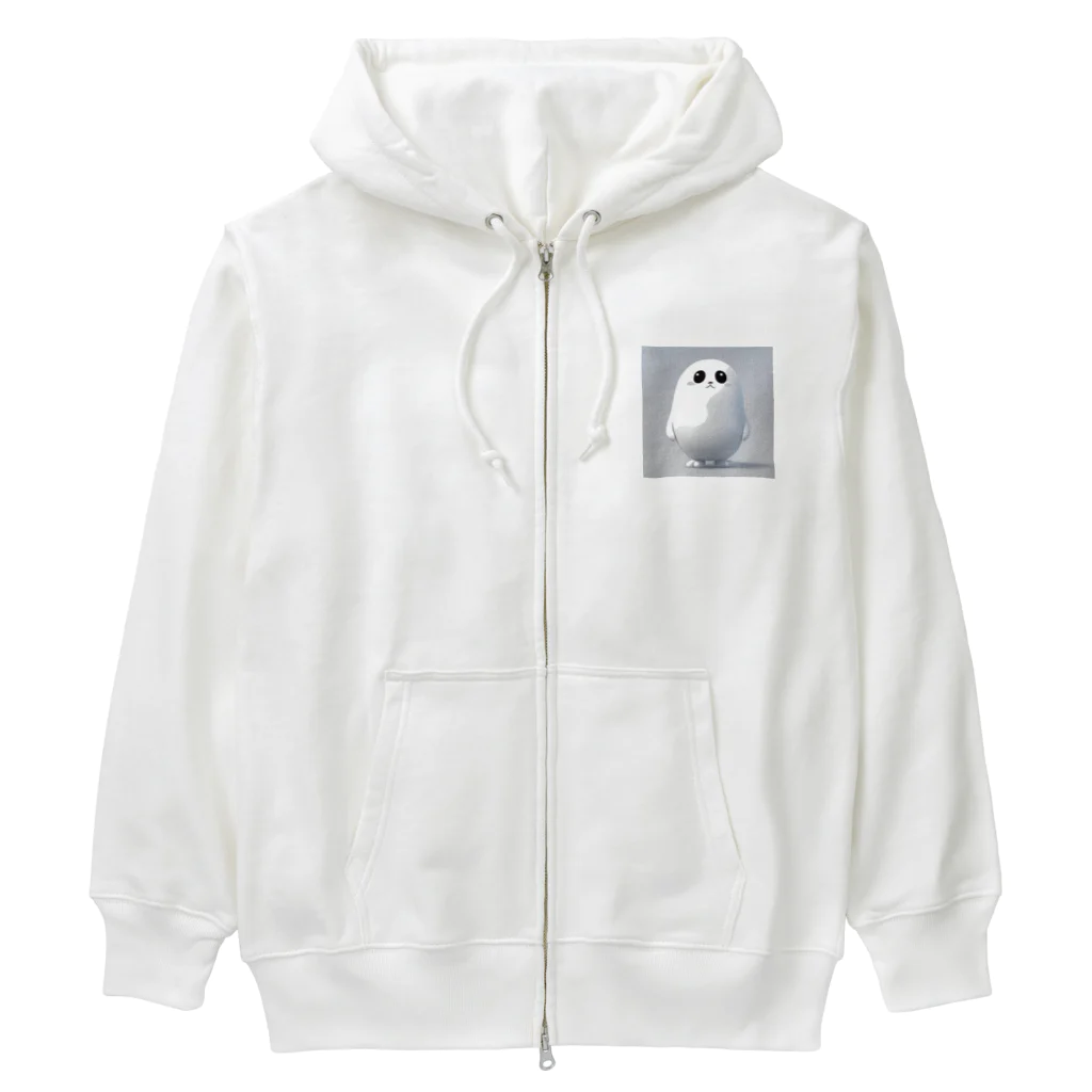 ブサカワ二頭身アニマルくんのブサカワ二頭身アニマル3 Heavyweight Zip Hoodie