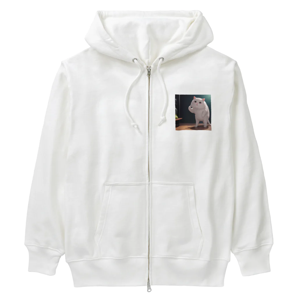 ネコのもっちり妖怪ネコ Heavyweight Zip Hoodie