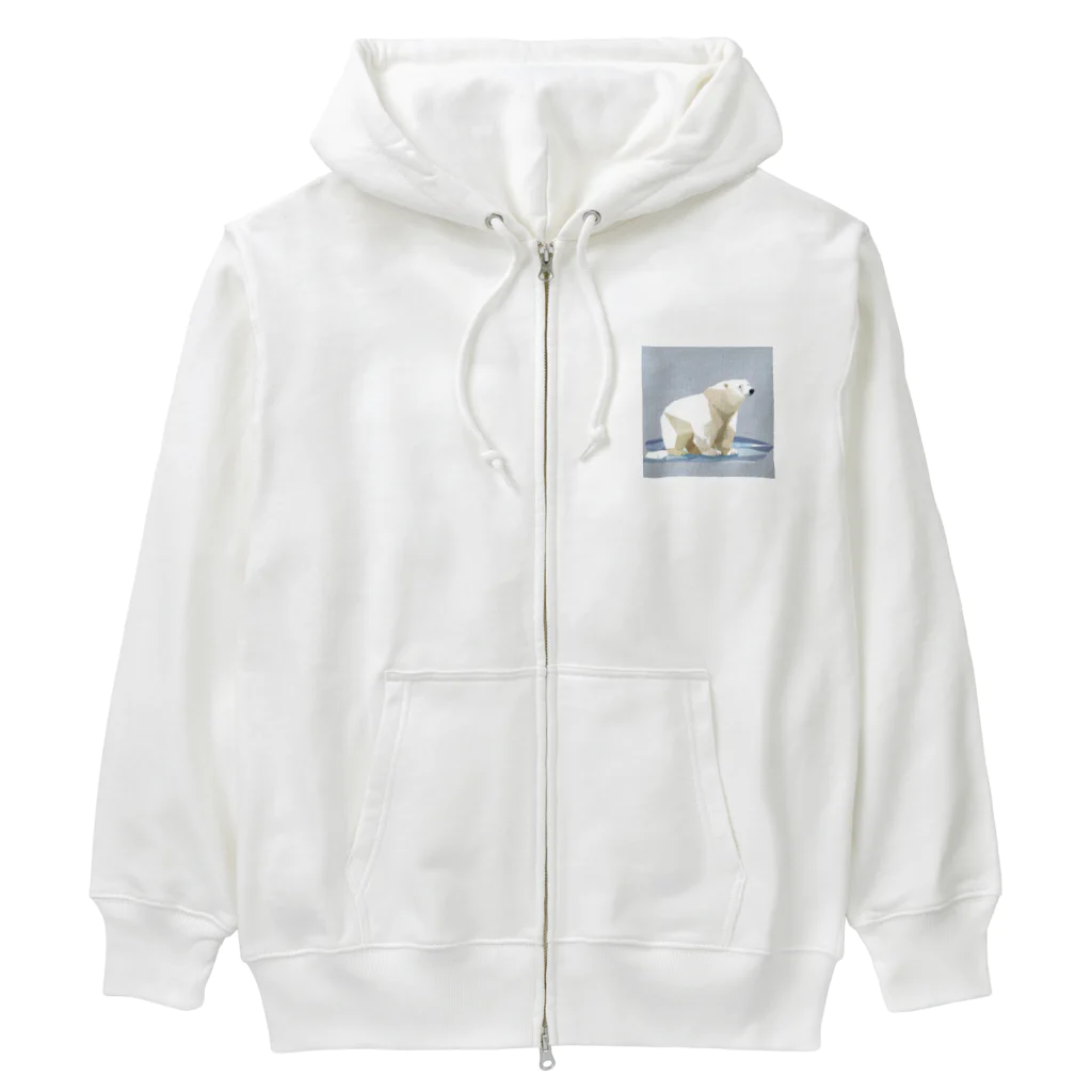 Akihakuのローポリしろくまくん Heavyweight Zip Hoodie