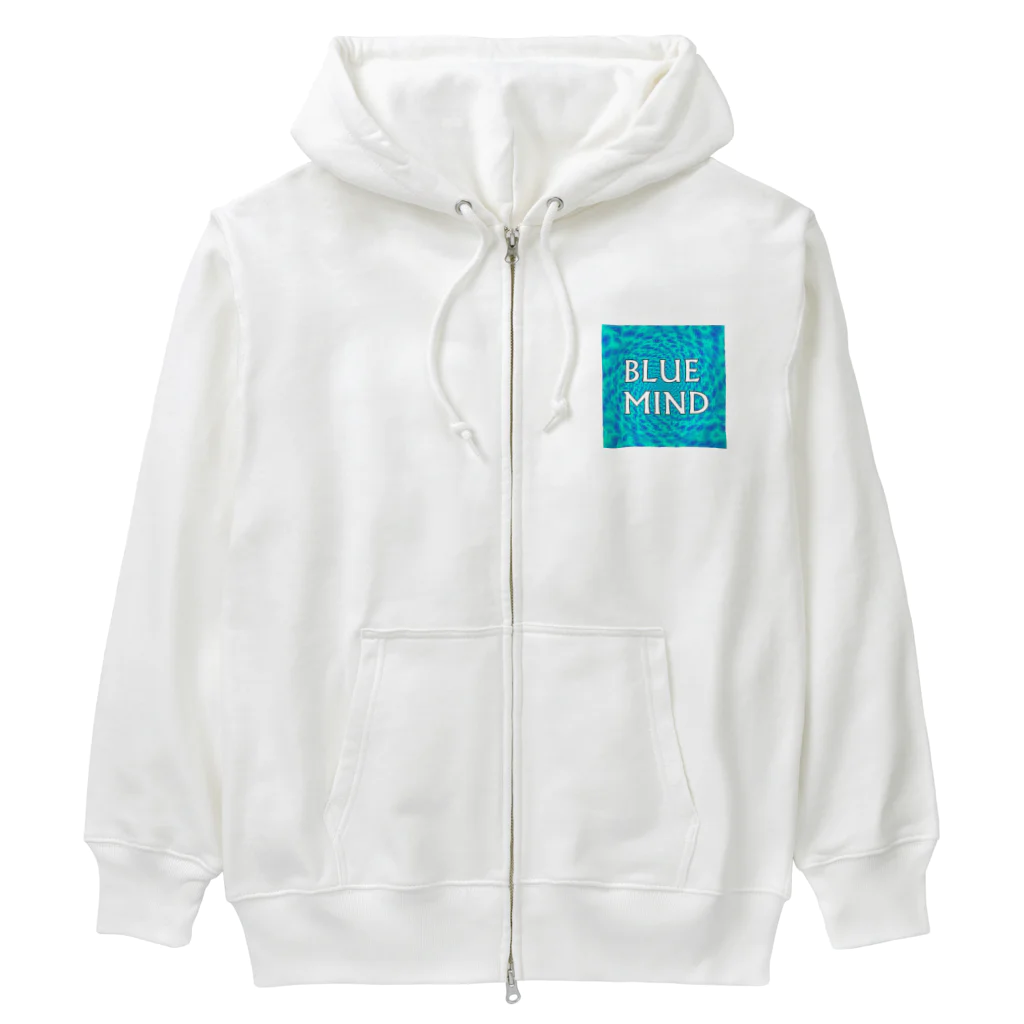 BLUE MINDの青い心のパーカー Heavyweight Zip Hoodie