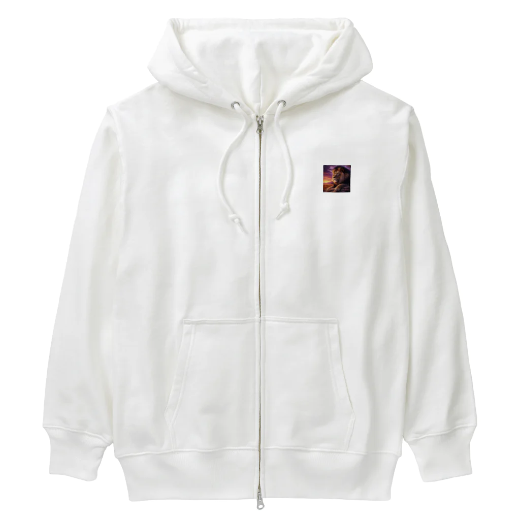 Cloiのキングオブモンスター(ライオン) Heavyweight Zip Hoodie