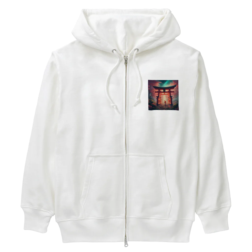 「動物ミリ屋」のお稲荷様のご利益を Heavyweight Zip Hoodie