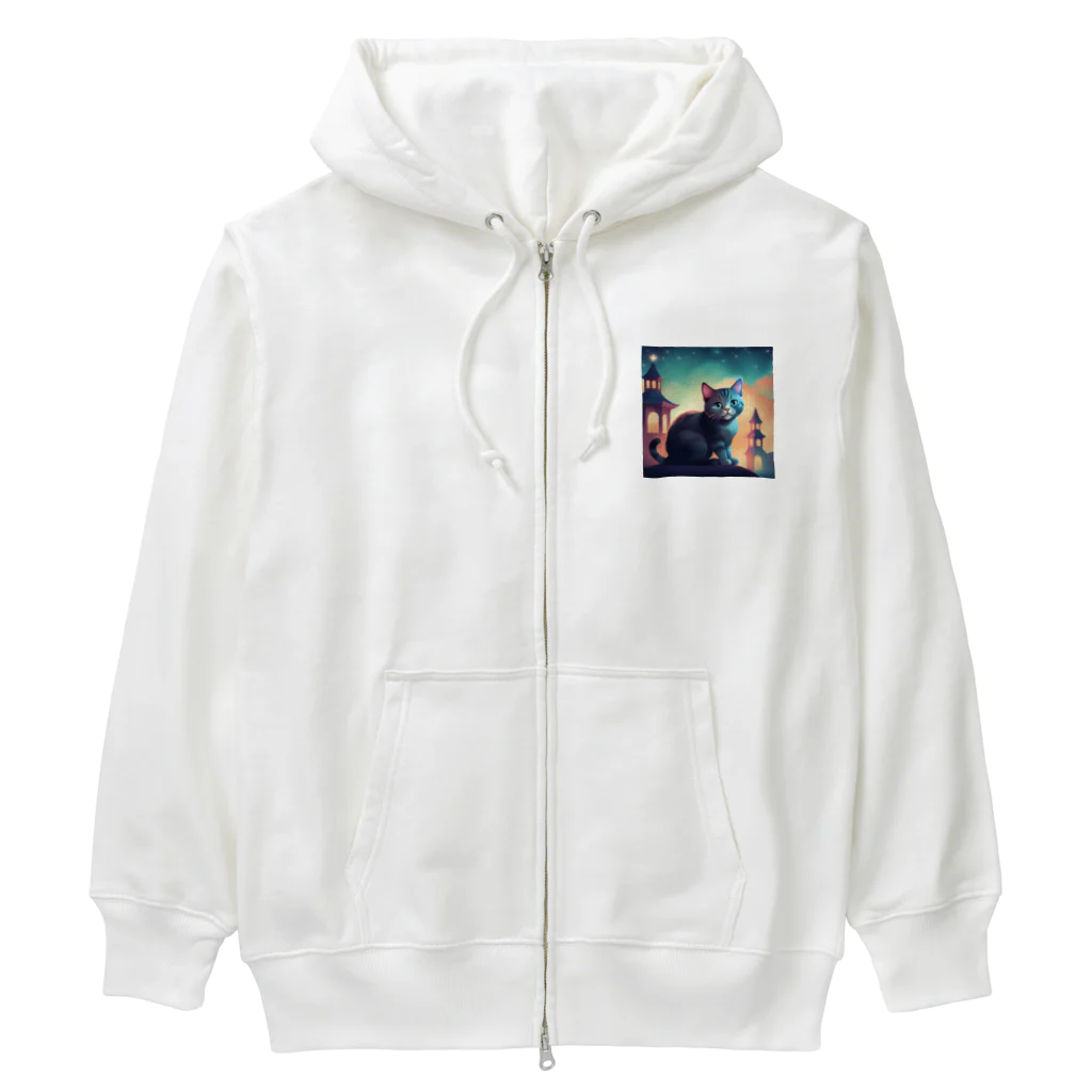 ai美女ショップのかわいい猫 Heavyweight Zip Hoodie