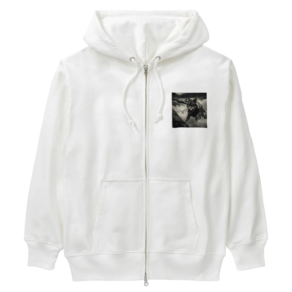 狼ショップの激流の戦い Heavyweight Zip Hoodie