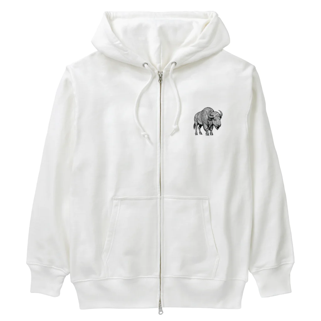 イケイケアニマルsのジオバッファロー Heavyweight Zip Hoodie