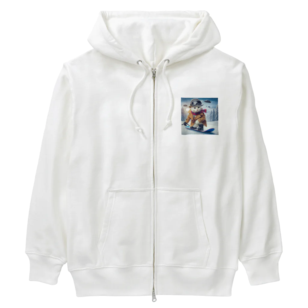 Niina24の白猫探偵の冬休み Heavyweight Zip Hoodie