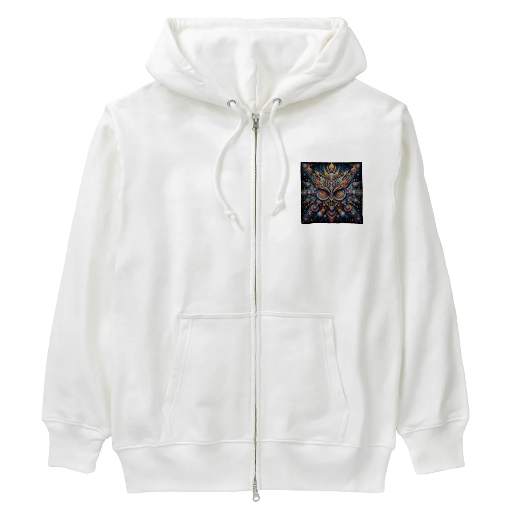 トトベス(T∴B∴M∴)🕊️のフクロウさんのメルヘン絵本🦉サイケデリックタリスマン Heavyweight Zip Hoodie