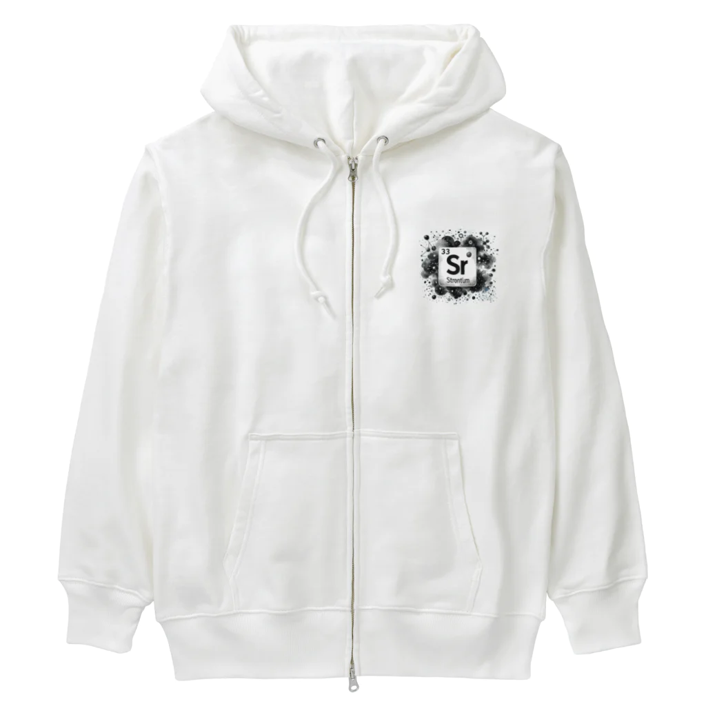 science closet（科学×ファッション）の元素シリーズ　~ストロンチウム Sr~ Heavyweight Zip Hoodie