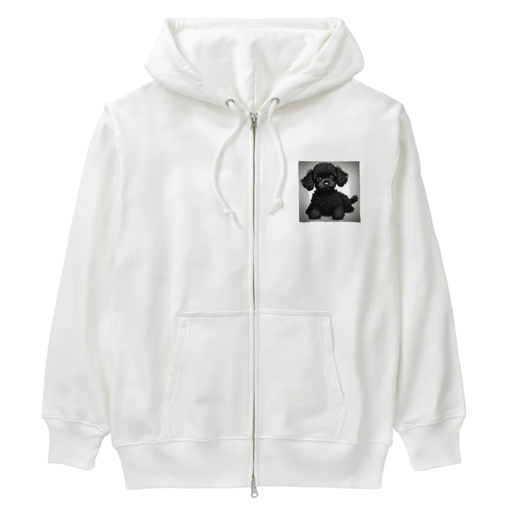 kuuchan0613の可愛い黒色トイプードルグッズ Heavyweight Zip Hoodie