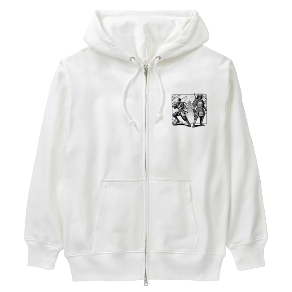 マイティのninja & samurai Heavyweight Zip Hoodie