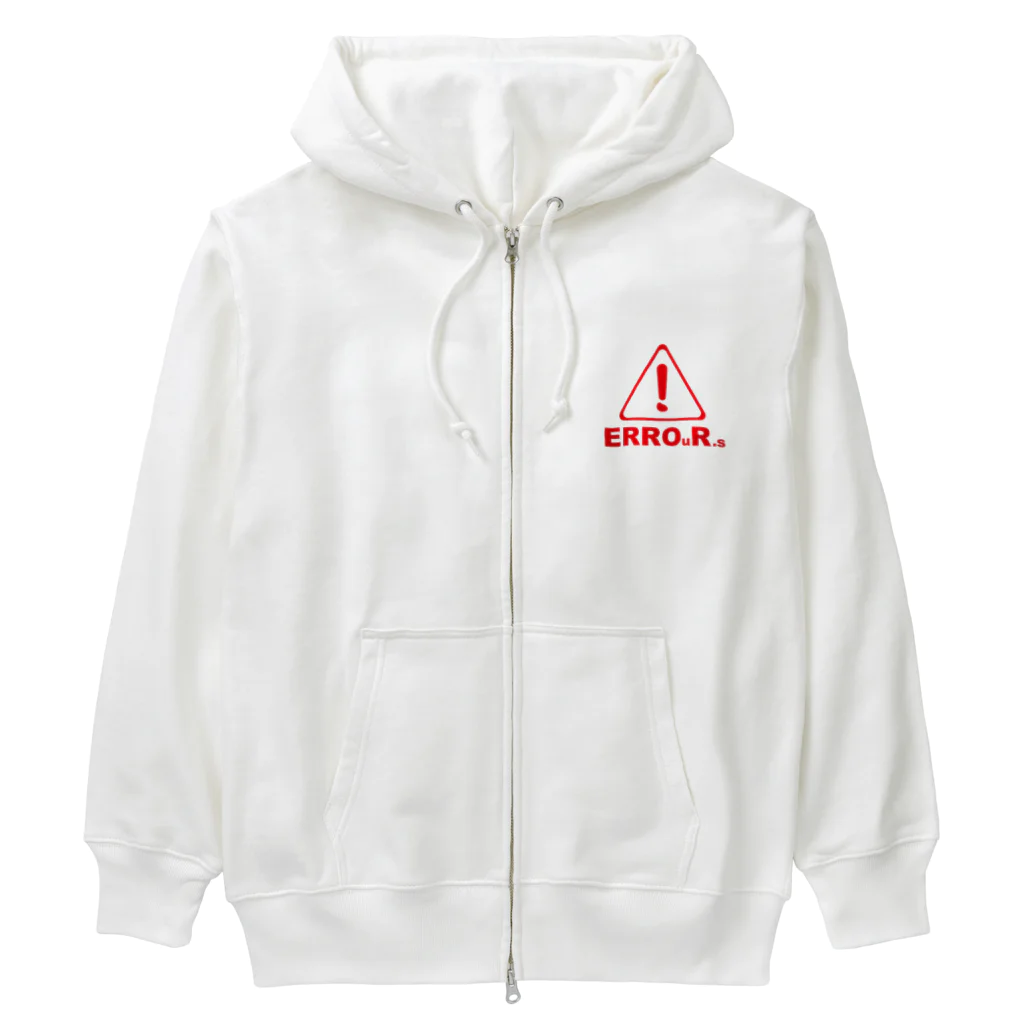 Our.s SUZURI店のERROuR.s Heavyweight Zip Hoodie