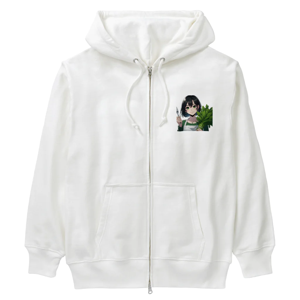 大地の宝物の今日は、ほうれん草で良いですか？ Heavyweight Zip Hoodie