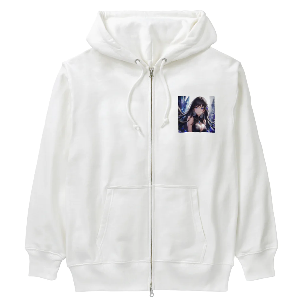 astatosのクリスタルと女性 Heavyweight Zip Hoodie