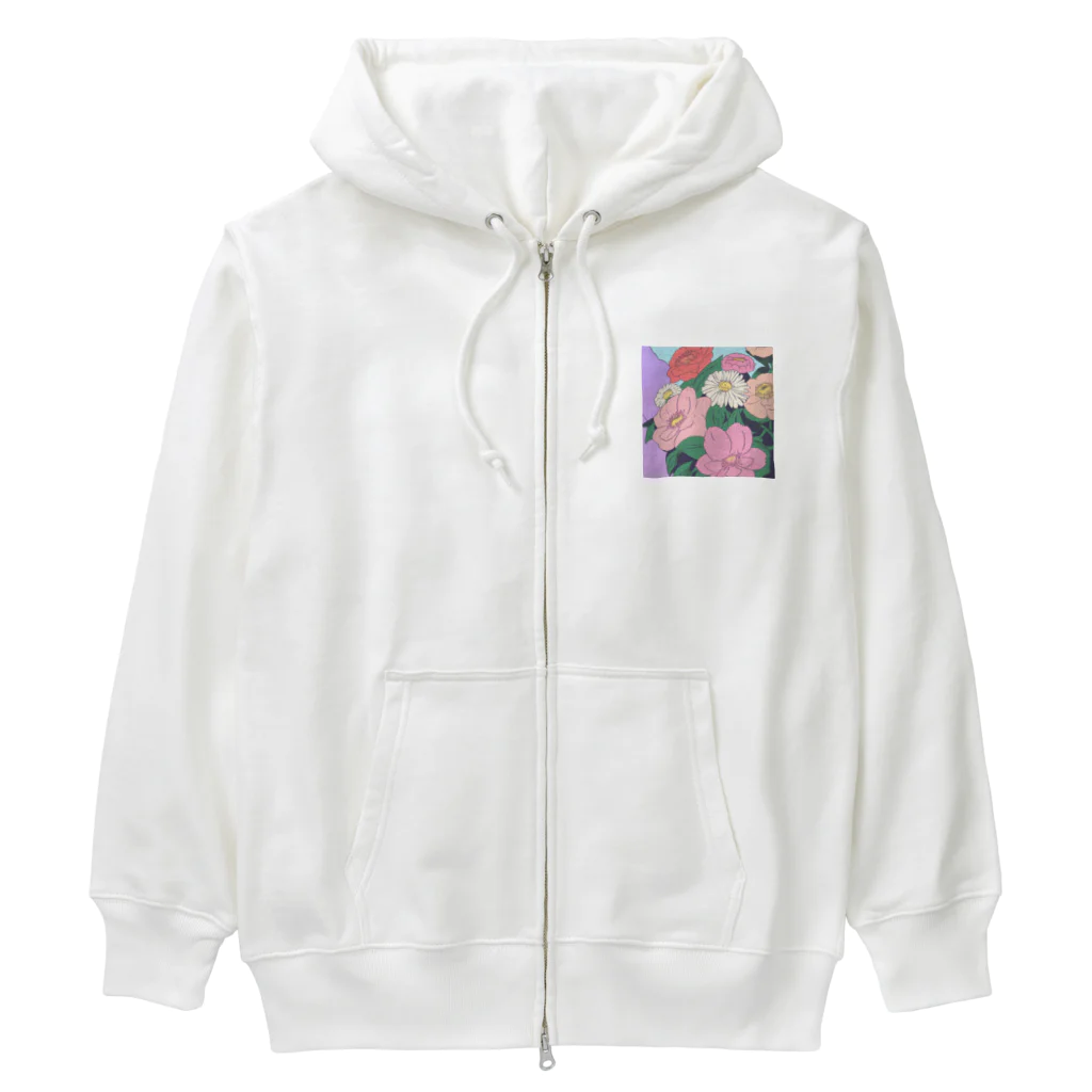 小町の花に囲まれた日常 Heavyweight Zip Hoodie