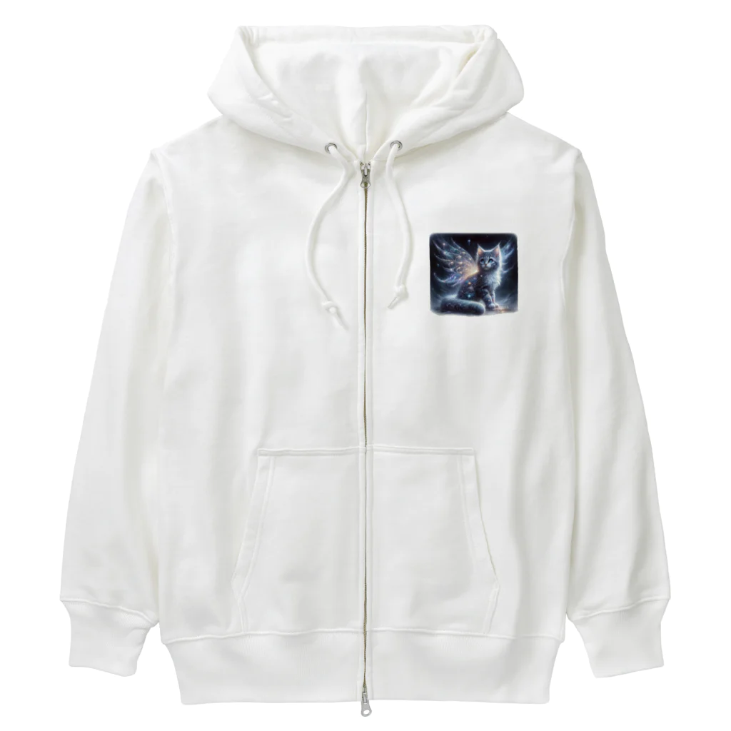 katohkouchiの星空の舞、夜を守る猫 Heavyweight Zip Hoodie