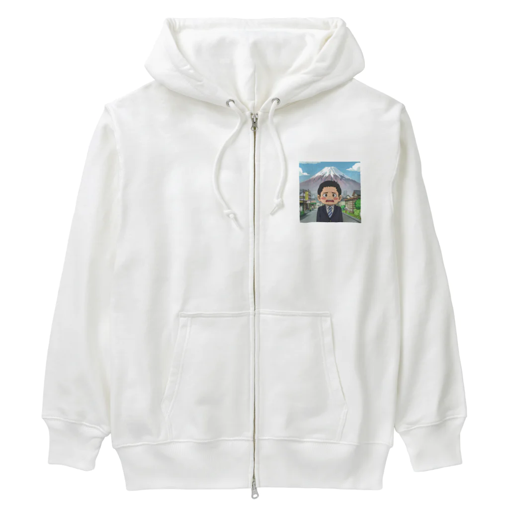 なお（ｻﾗﾘｰﾏﾝ）＠AI使って情報発信中の迷子で困った＠サラリーマン Heavyweight Zip Hoodie