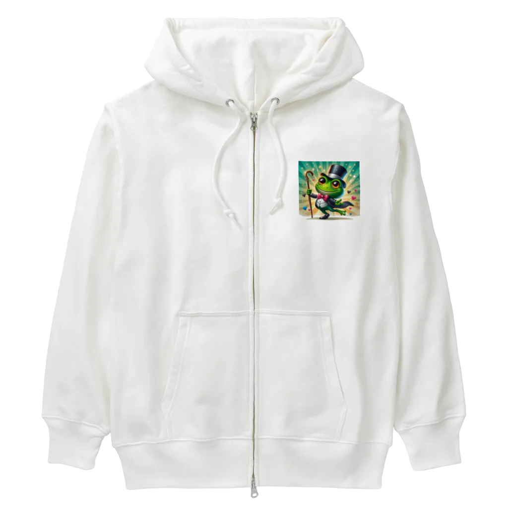 カエルグッズのステッキカエル4 Heavyweight Zip Hoodie