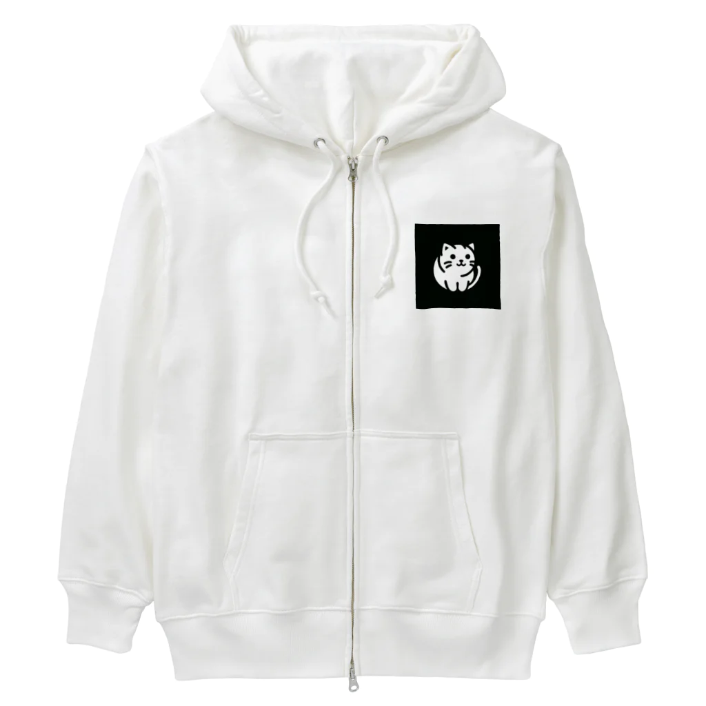  ニャンダーランド・イラストストアのにゃん丸 Heavyweight Zip Hoodie