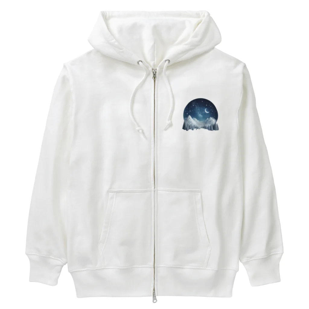 JUPITERの幻想的な冬の夜 Heavyweight Zip Hoodie