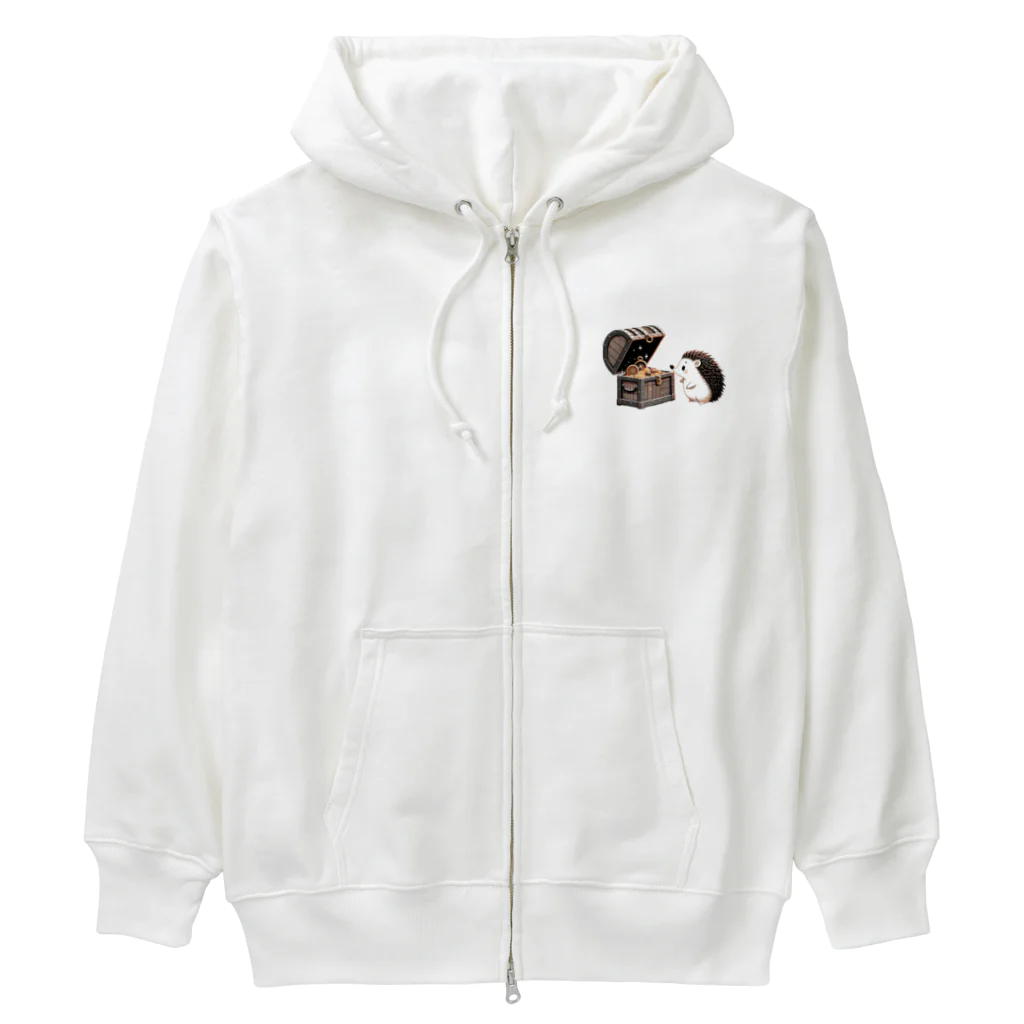 はりまみれのハリネズミと宝箱 Heavyweight Zip Hoodie