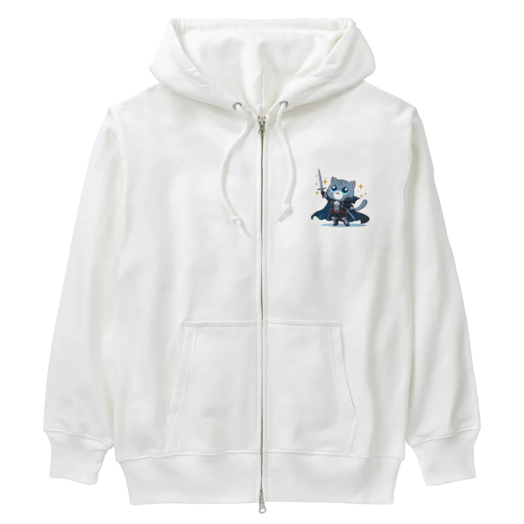 TOSHIRO-Tのファンタジー猫シリーズ・勇者 Heavyweight Zip Hoodie