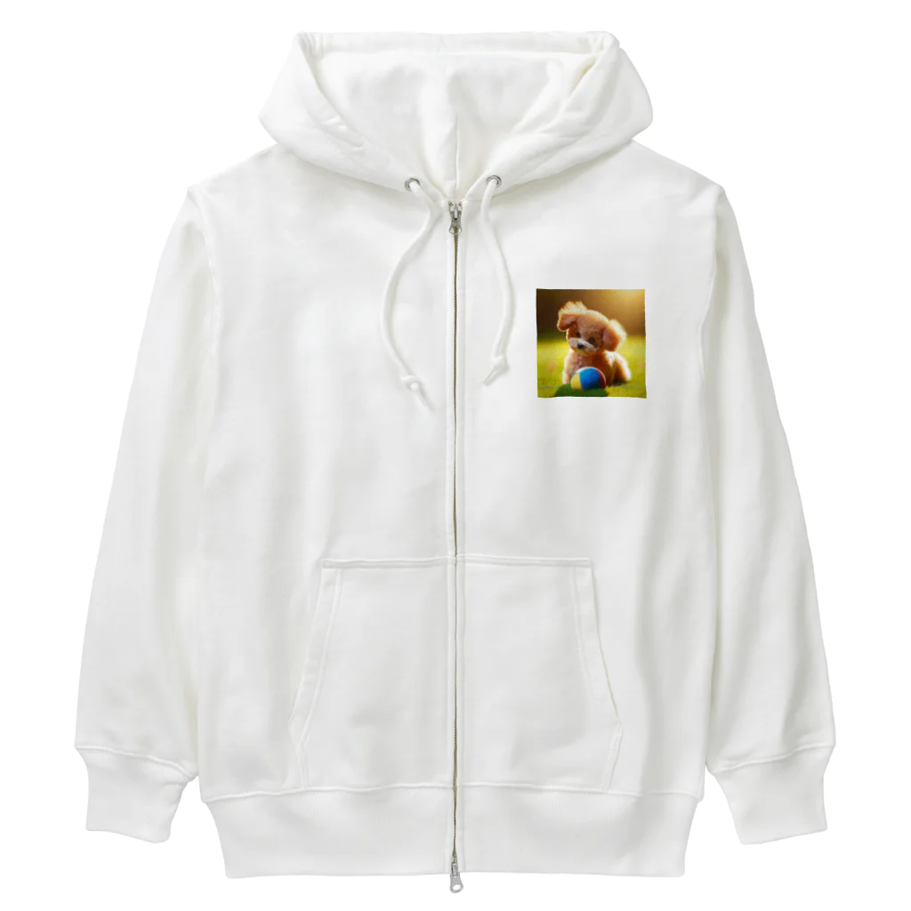 kaakanchan7のトイプードルのさんちゃん遊び疲れた Heavyweight Zip Hoodie