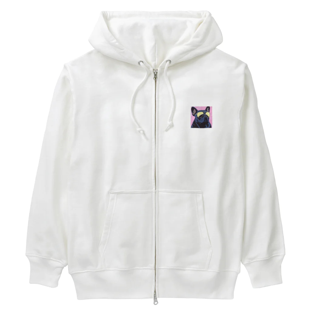 はむにだショップ【GURASAN】のGURASANフレンチブルドック Heavyweight Zip Hoodie