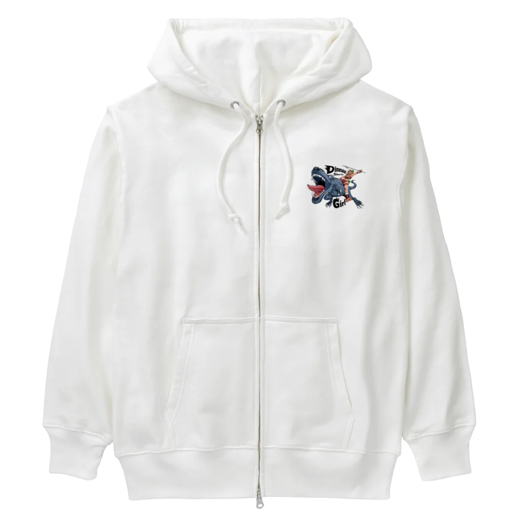 いけがみあきはのダイナソーガール Heavyweight Zip Hoodie