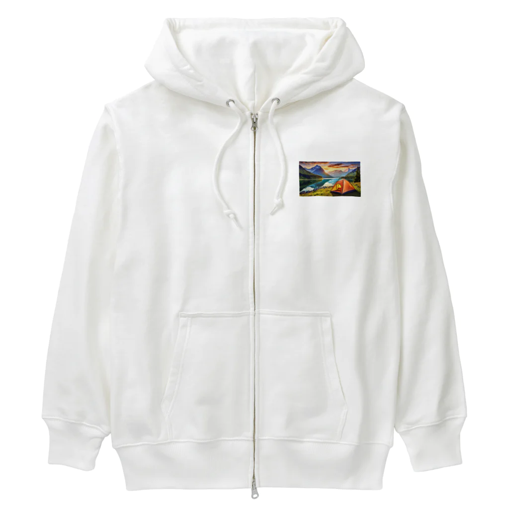 Kz_25@アウトドアーのキャンプファッション -Sunrise- Heavyweight Zip Hoodie