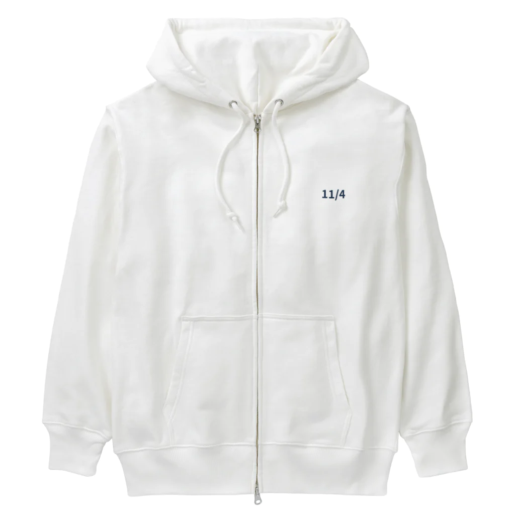 AY-28の日付グッズ　１１/4 バージョン Heavyweight Zip Hoodie