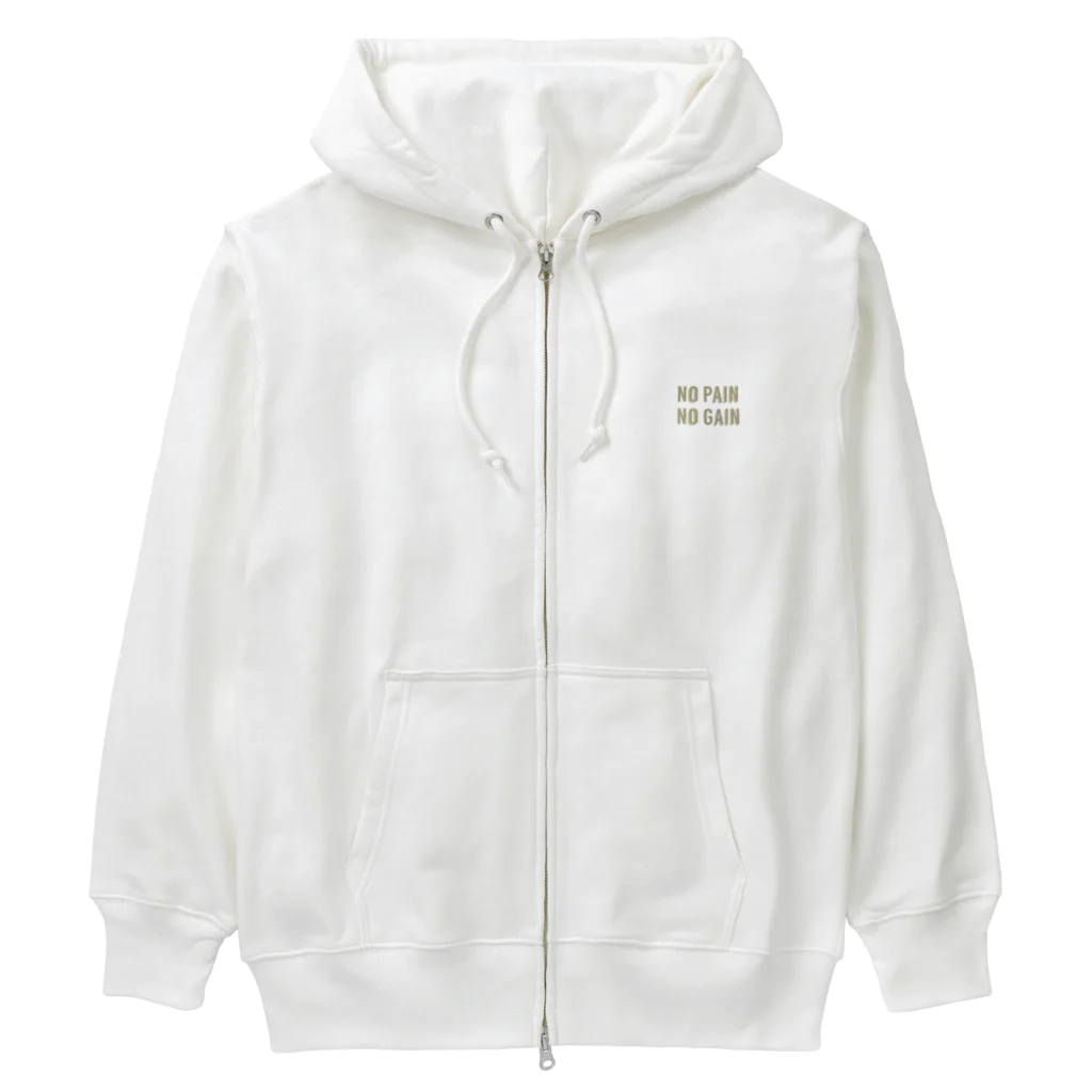 muscle_0419の痛みがなければ成果がない Heavyweight Zip Hoodie