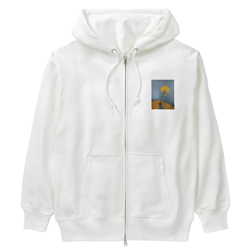 イエローローズのほっくり菜の花 Heavyweight Zip Hoodie