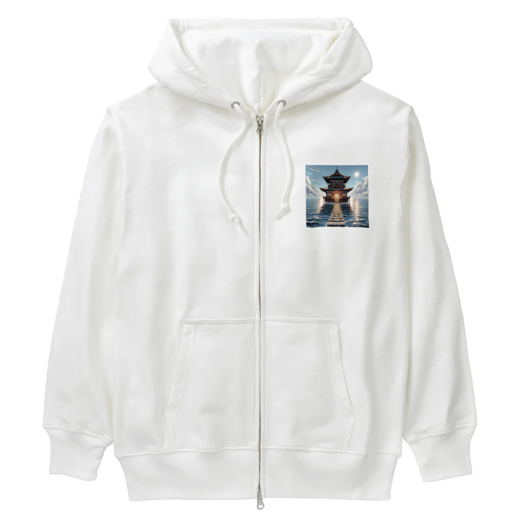 Irregular is beautifulのSanctuary of the Sea: Pathway to Serenity Heavyweight Zip Hoodie